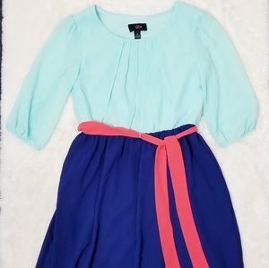 IZ Byer Girl's Blue High Low Dress Size 12